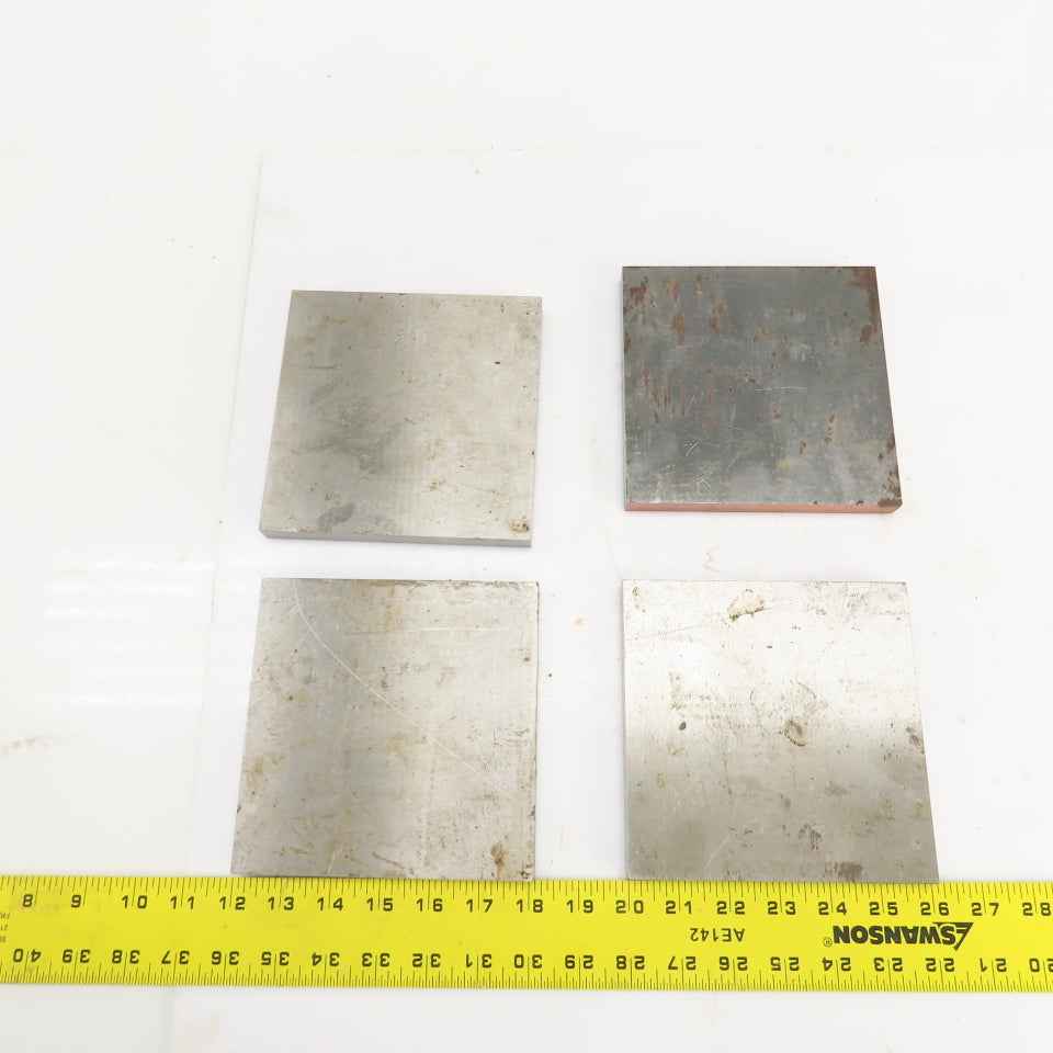 6" x 6" x 5/8" Thick Flat Steel Plate Welding Brace Lot Of 4