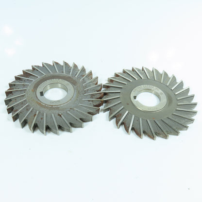 Niagara 5"x 1/4" & 3/8" Side Milling Cutter 1-1/4" Arbor Straight 26 Tooth Lot/2