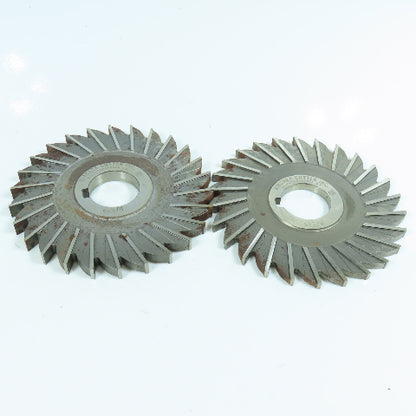Niagara 5"x 1/4" & 3/8" Side Milling Cutter 1-1/4" Arbor Straight 26 Tooth Lot/2