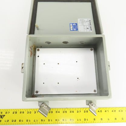 Wiegmann BN4100804CHWW 10" x 8" x 4" Electrical Enclosure W/Backplate
