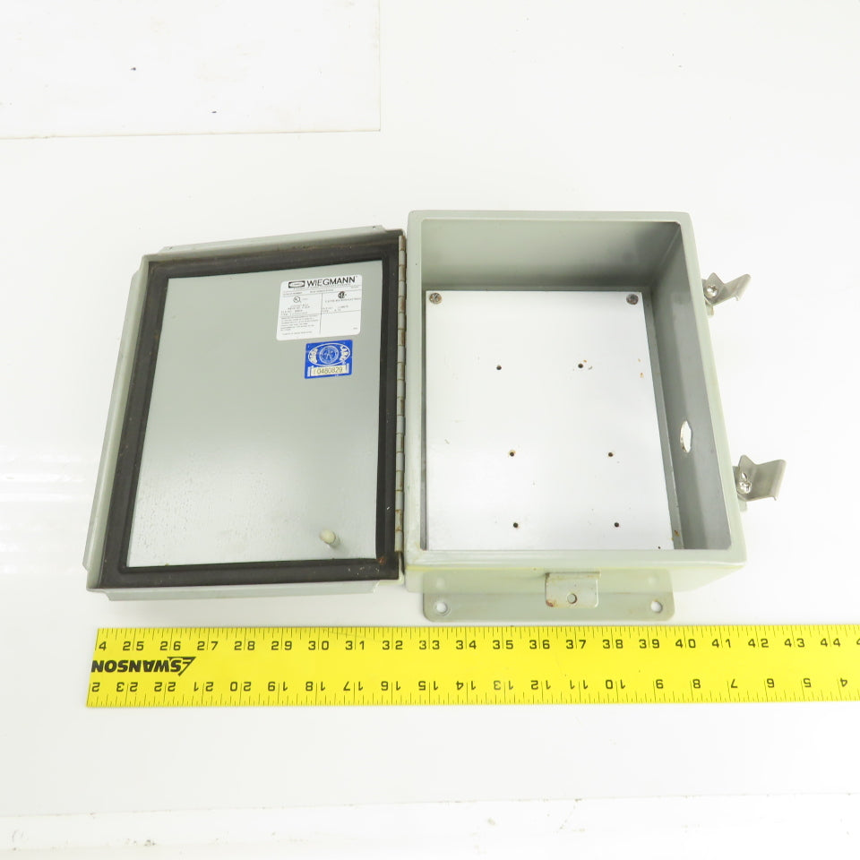 Wiegmann BN4100804CHWW 10" x 8" x 4" Electrical Enclosure W/Backplate