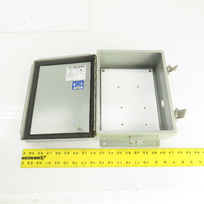 Wiegmann BN4100804CHWW 10" x 8" x 4" Electrical Enclosure W/Backplate
