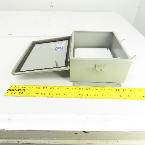 Wiegmann BN4100804CHWW 10" x 8" x 4" Electrical Enclosure W/Backplate