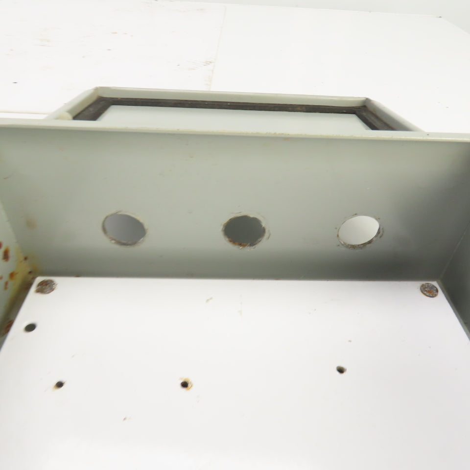Wiegmann BN4100804CHWW 10" x 8" x 4" Electrical Enclosure W/Backplate