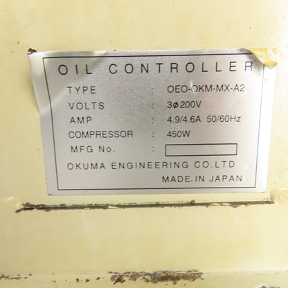 Okuma OEO-OKM-MX-A2 Machine Oil Chiller 200V Only 3PH 450W Compressor