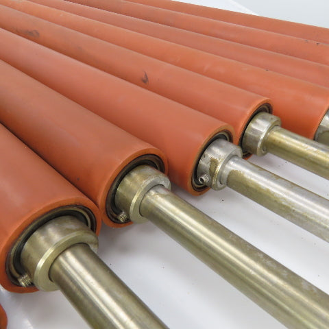 2"OD 44-1/4" Between Frame 20mm Axle Smooth Rubber Gravity Conveyor Roller Lot/9