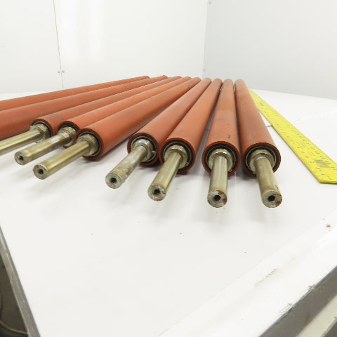 2"OD 44-1/4" Between Frame 20mm Axle Smooth Rubber Gravity Conveyor Roller Lot/9