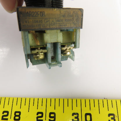 Fuji AR22FOR Momentary Contact Yellow Push Button 250V