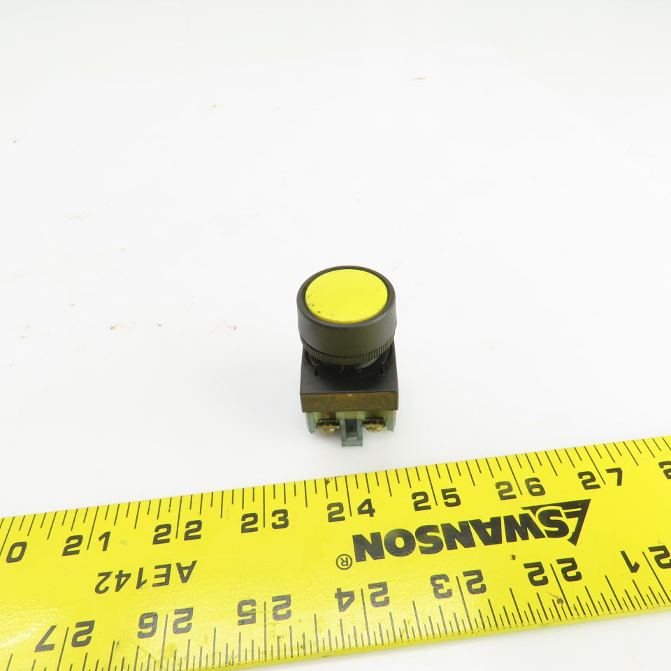 Fuji AR22FOR Momentary Contact Yellow Push Button 250V