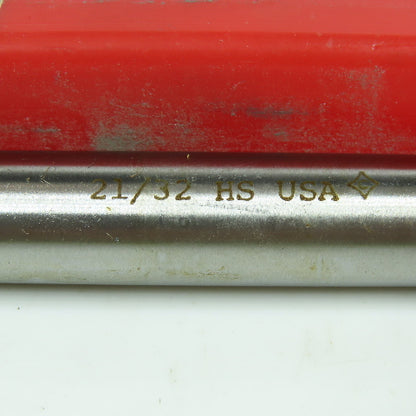 Cleveland 21/32" Chucking Reamer 8 Flute 9/16" Shank 2-5/16" LOC 9" OAL USA
