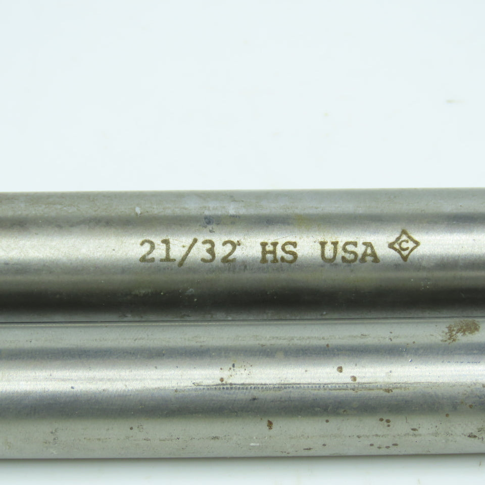Cleveland & Chicago 21/32" Chucking Reamer 8 Flute 9/16" Shank 9" OAL Lot of 2