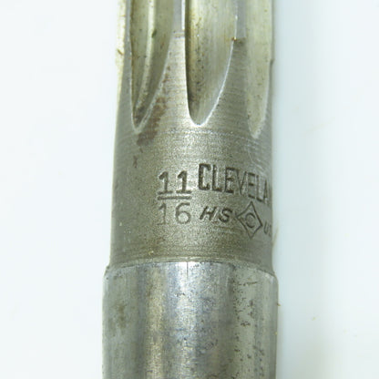 Cleveland 11/16" Morse Taper Chucking Reamer 8 Flute 3-7/8" LOC MT2 Shank Lot/4