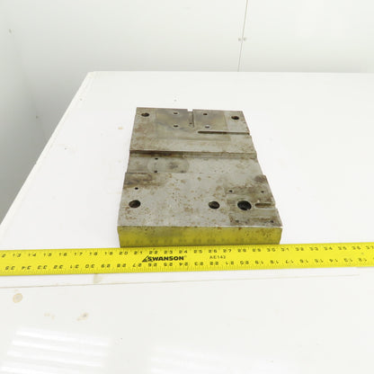 16-1/8" x 11" Tapered Steel Fixture Set Up Jig Plate 2.822" To 1.870" Thick