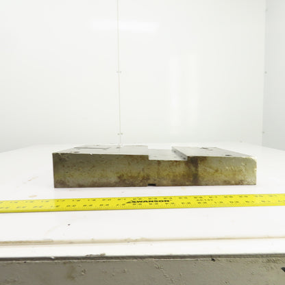 16-1/8" x 11" Tapered Steel Fixture Set Up Jig Plate 2.822" To 1.870" Thick