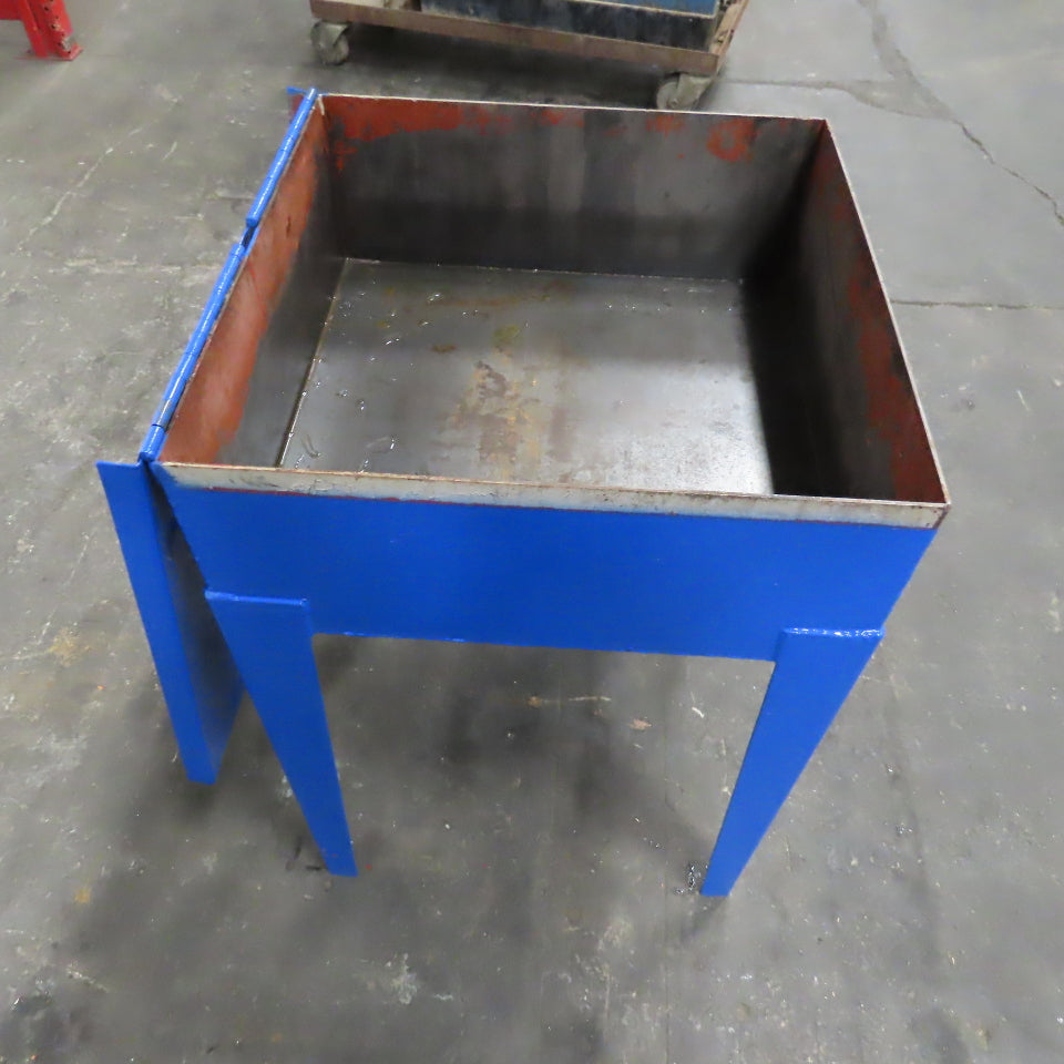 21" x 21" x 8" Deep Industrial Parts Soaking Washing Station Stand 32" Tall