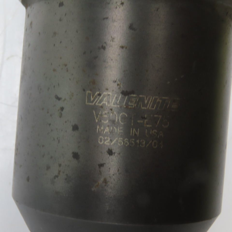Valenite V50CT-E75 CAT 50 Weldon Style End Mill Tool Holder 4" Proj 1-1/8" Bore
