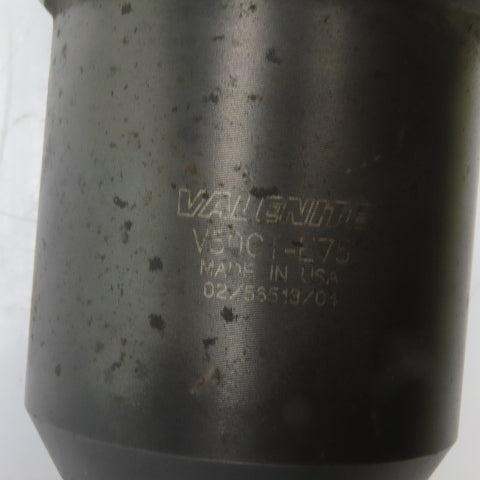 Valenite V50CT-E75 CAT 50 Weldon Style End Mill Tool Holder 4" Proj 1-1/8" Bore