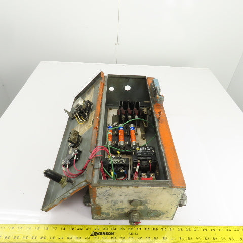 Square D Size 1 30A Motor Starter 7-1/2-10HP 600V 120V Coil W/Disconnect