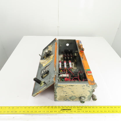 Square D Size 1 30A Motor Starter 7-1/2-10HP 600V 120V Coil W/Disconnect