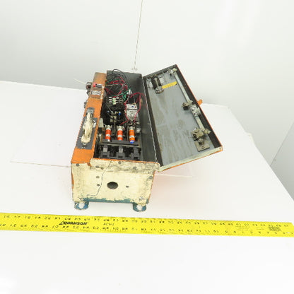 Square D 27A Motor Starter Enclosure 600V 120V Coil W/Disconnect