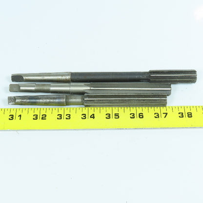 Misc. 19/32" Morse Taper Chucking Reamer Straight Flute MT1 Shank Lot of 3