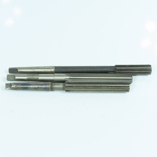 Misc. 19/32" Morse Taper Chucking Reamer Straight Flute MT1 Shank Lot of 3