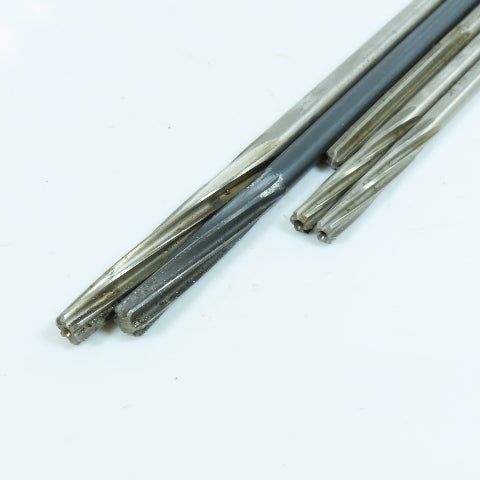 Misc. 3/16", 13/64", 1/4" Morse Taper Chucking Reamer MT1 Shank Lot/4