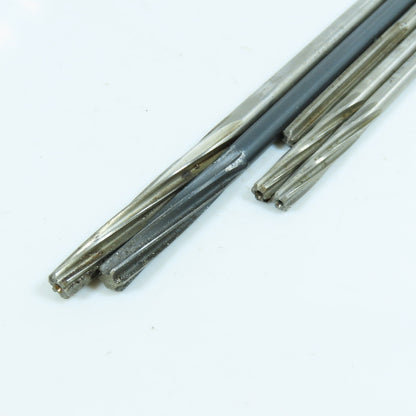 Misc. 3/16", 13/64", 1/4" Morse Taper Chucking Reamer MT1 Shank Lot/4