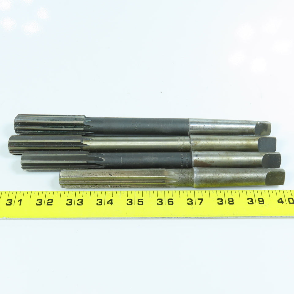 Misc. 21/32", 11/16", 23/32", 13/16" Morse Taper Chucking Reamer MT2 Shank Lot/4