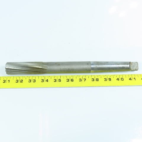 1.0070" HSS Chucking Reamer Straight 8 Flute Morse Taper #3 Shank