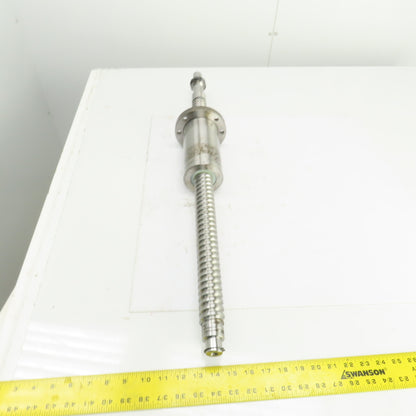 NTN BS4012FK 12.5mm Pitch 40mm OD Single Start Ball Screw & Nut 17" Screw Length