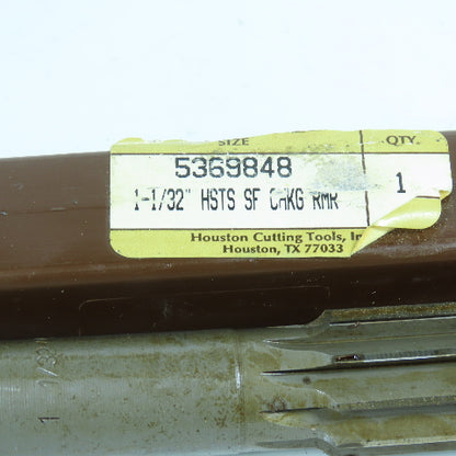 1-1/32" HSS Chucking Reamer Straight 8 Flute MT3 Shank 2-3/4" LOC 10-1/2" OAL