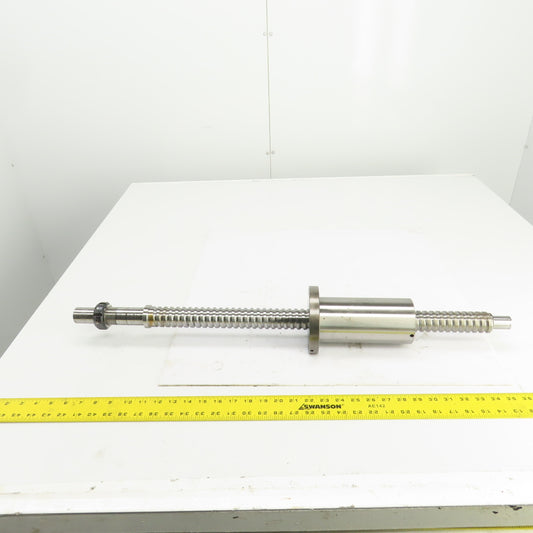 NTN BS4012FK 12.5mm Pitch 40mm OD Single Start Ball Screw & Nut 17" Screw Length