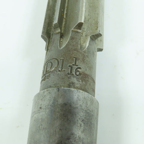 UTD 1-1/16" Chucking Reamer Straight 8 Flute MT3 Shank 5-1/2" LOC 10-1/2" OAL