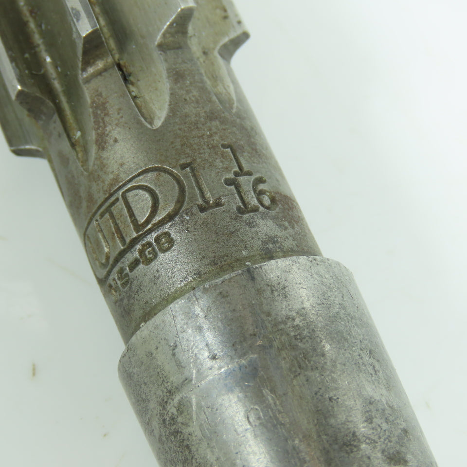 UTD 1-1/16" Chucking Reamer Straight 8 Flute MT3 Shank 5-1/2" LOC 10-1/2" OAL
