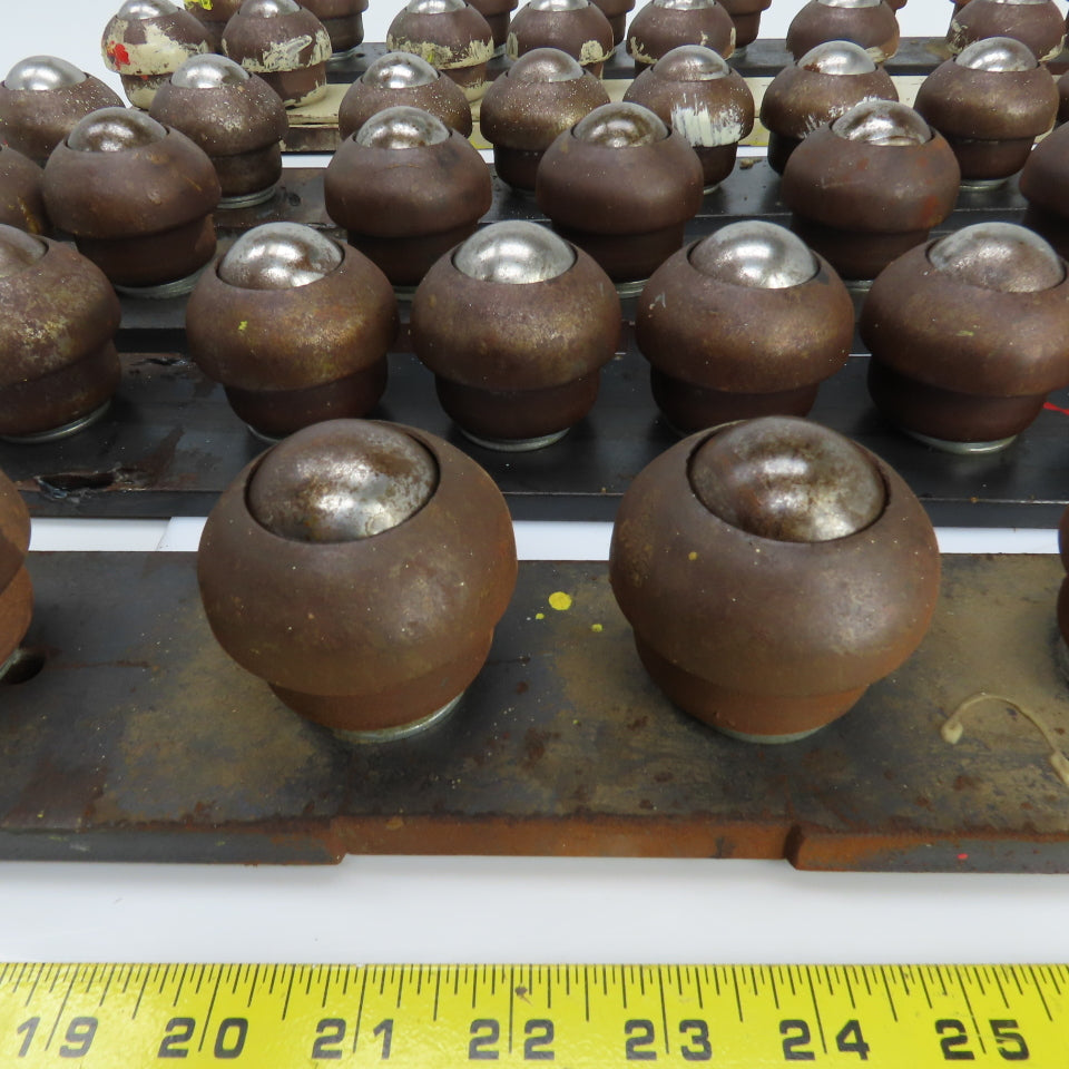 31" L x 2-7/8" H Steel Ball Transfer Assembly Lot of 6 Units