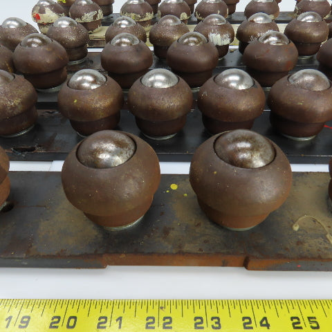 31" L x 2-7/8" H Steel Ball Transfer Assembly Lot of 6 Units