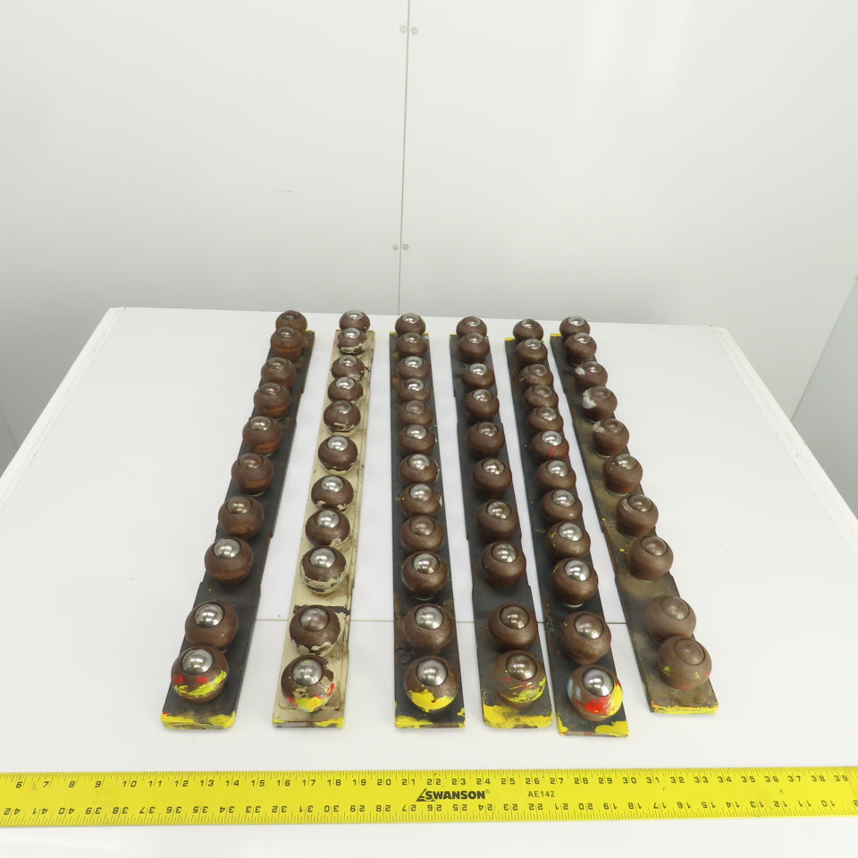 31" L x 2-7/8" H Steel Ball Transfer Assembly Lot of 6 Units