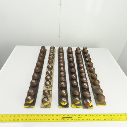 31" L x 2-7/8" H Steel Ball Transfer Assembly Lot of 6 Units