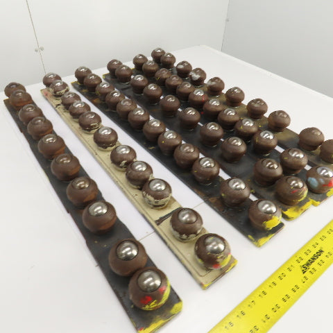 31" L x 2-7/8" H Steel Ball Transfer Assembly Lot of 6 Units