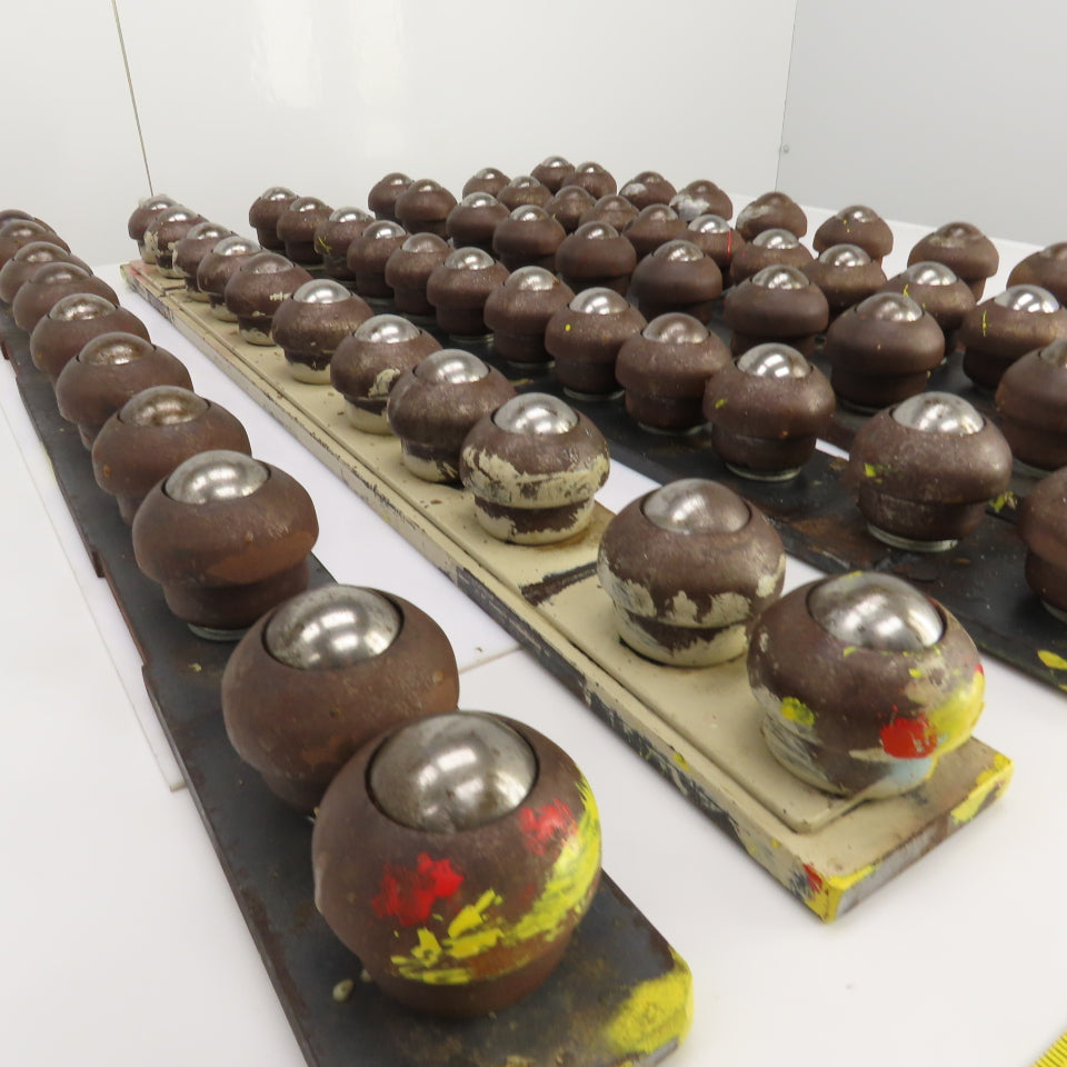 31" L x 2-7/8" H Steel Ball Transfer Assembly Lot of 6 Units