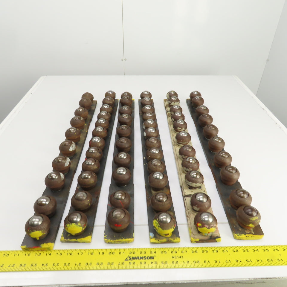 31" L x 2-7/8" H Steel Ball Transfer Assembly Lot of 6 Units