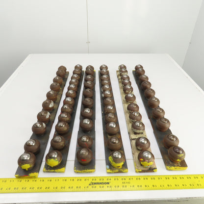 31" L x 2-7/8" H Steel Ball Transfer Assembly Lot of 6 Units