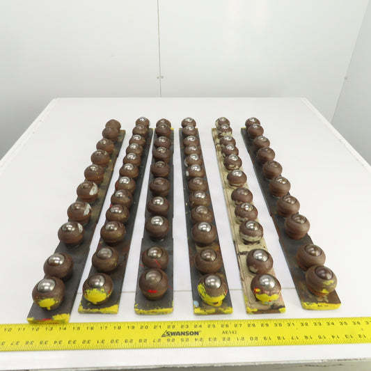 31" L x 2-7/8" H Steel Ball Transfer Assembly Lot of 6 Units