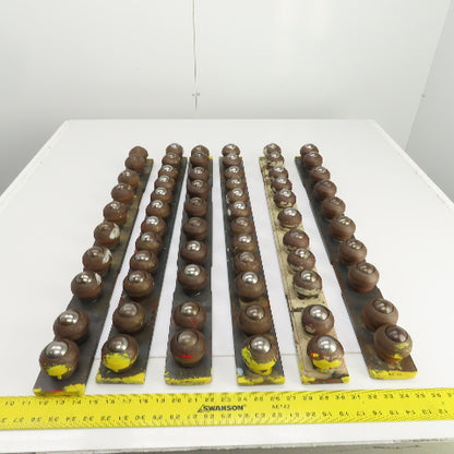 31" L x 2-7/8" H Steel Ball Transfer Assembly Lot of 6 Units