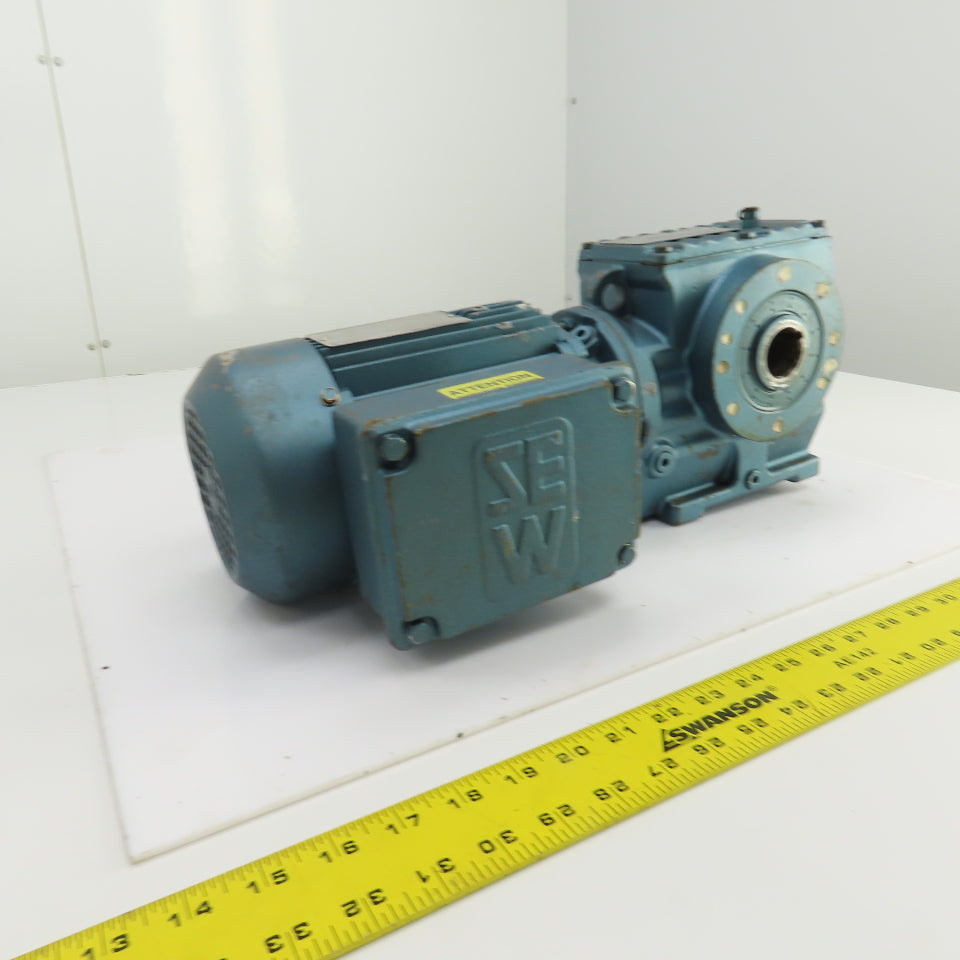Sew-Eurodrive SA57DT60M4 47.32:1 Ratio Gear Reducer 1HP 3PH 6.3-38RPM Out