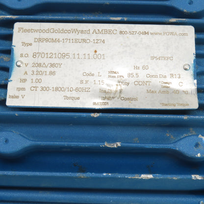Fleetwood SEW SA57DRP90M4 47.32:1 Ratio Gear Reducer 1HP 3PH 6.3-38RPM Out
