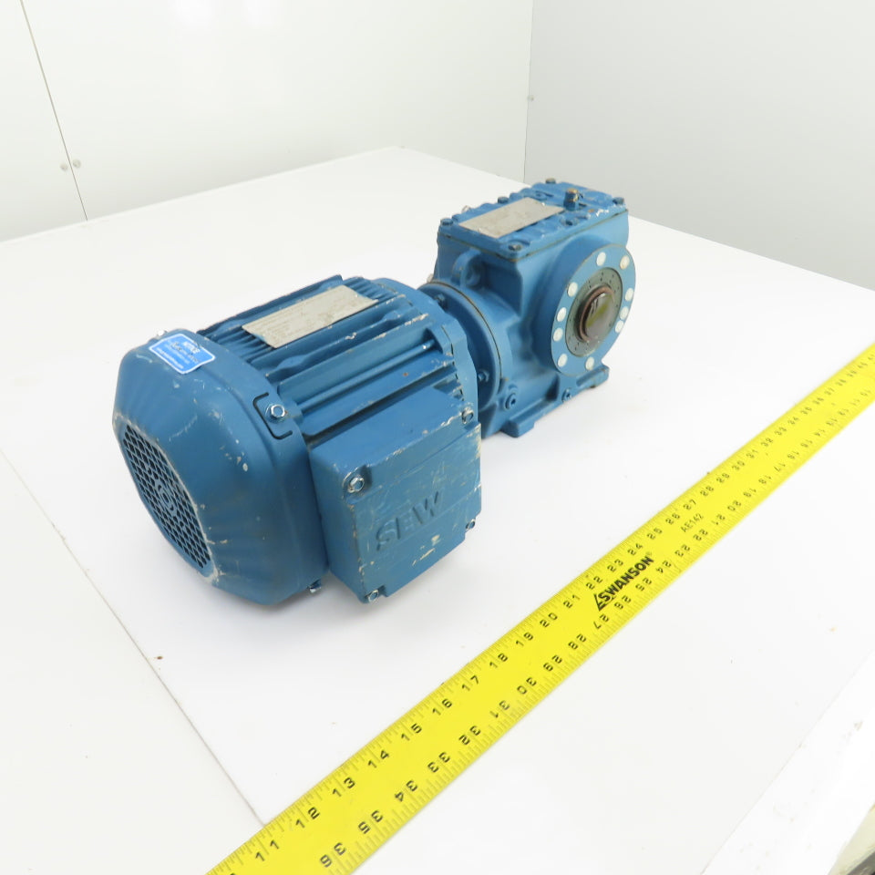 Fleetwood SEW SA57DRP90M4 47.32:1 Ratio Gear Reducer 1HP 3PH 6.3-38RPM Out