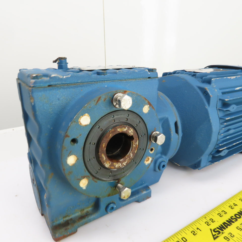 Fleetwood SEW SA57DRP90M4 47.32:1 Ratio Gear Reducer 1HP 3PH 6.3-38RPM Out