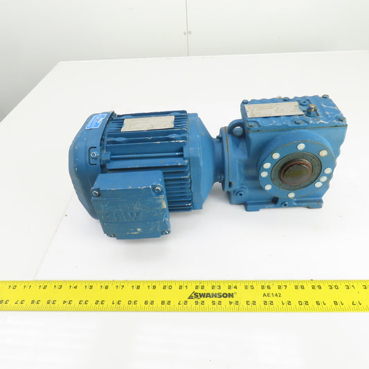 Fleetwood SEW SA57DRP90M4 47.32:1 Ratio Gear Reducer 1HP 3PH 6.3-38RPM Out